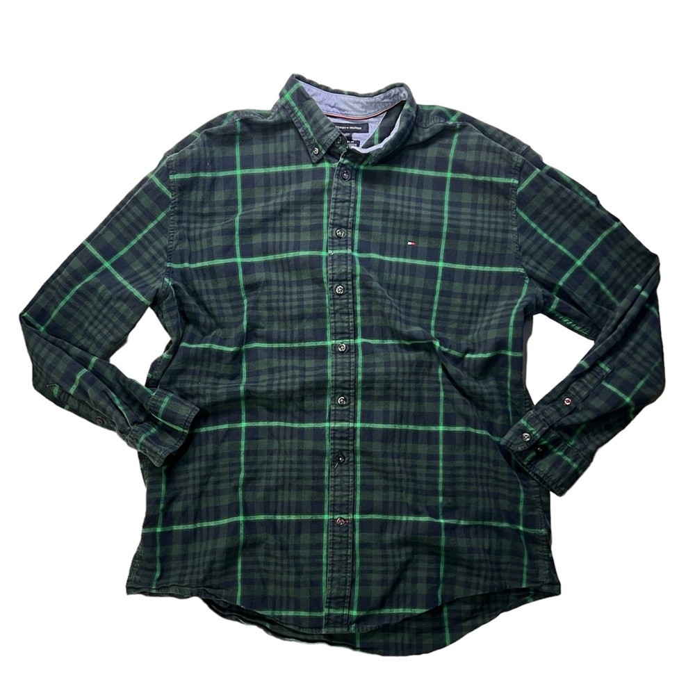 Tommy Hilfiger button down plaid shirt